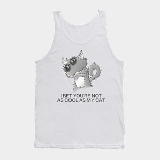 Cool cat - text Tank Top